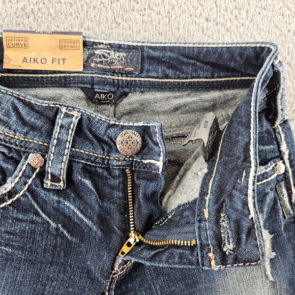 Silver Jeans Aiko Capri Womens 24 Distressed Denim Defined Curve New With Tags - Picture 5 of 16